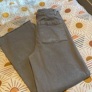Oat New York Gray Wide Leg Jeans Size 28